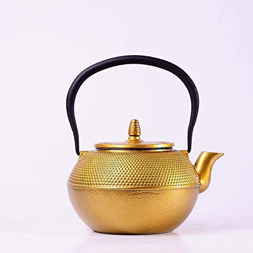 KANJJ-YU Gusseisen-Teekanne, Teekanne, 1,2 l, handgefertigt, Yixing Samowar, Gusseisen, Teekanne aus Glas, Keramik… – Bild 4
