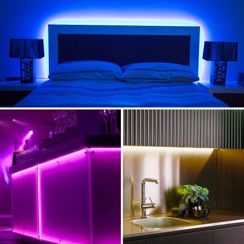 Led Strip Lights 65.6ft (2 Rolls of 32.8ft) 360 Lamp Beads Smart Light Strips with App Control RGB Led Lights for Bedroom，Music Sync Color Changing Lights for Room Party