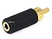 Monoprice 107240 RCA Plug to 3.5mm Mono Jack Adaptor, Gold Plated Black