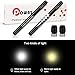 Opoway Pen Light Nurse Pen Light Medical Pen Lights with Pupil Gauge for Nurses Doctors Nursing Students 2pcs Black with Batteries(2 Replacement Warm Light Bulbs Included)
