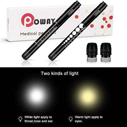 Opoway Pen Light Nurse Pen Light Medical Pen Lights With Pupil Gauge