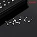 Evevil 60pcs Small Nose Studs Stainless Steel CZ Nose Piercing Jewelry Tiny Bone Studs for Women Men Hypoallergenic (1.5-2mm,Clear CZ,22G)