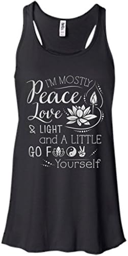 Epicura I'm Mostly Peace Love &amp; Light and A Little Go F Yourself (Black, X-Large)