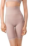MD Women’s Firm Control Shapewear Mid-Thigh High Waist Tummy Shaper Slimmer Power Shorts LightNudeS