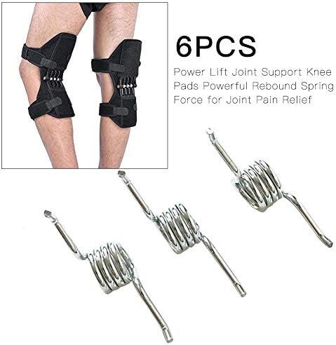 AUTOECHO 6PCS Spring, Powerful Rebound Spring Force for Power Lift Joint Support Knee Pads, Spring Knee Pad Brace Power Lifts Knee Band Mountaineering deep Care