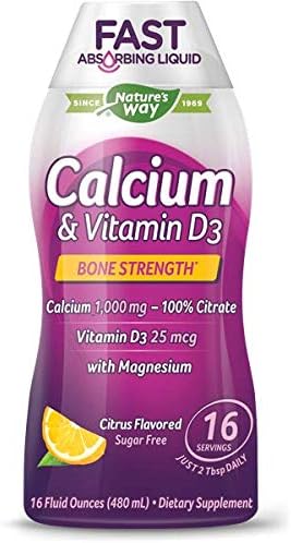 Nature's Way Calcium and Vitamin D3 Liquid 16 Ounces per Bottle (6 Pack) Previously Wellesse