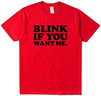 GTBunny Blink If You Want Me. T-Shirt For Men XXL red