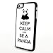 Iphone 6 Case, Generic Matte Hard Plastic Case Cover Quote Keep Calm and Be a Panda Clear Pattern Fit for Iphone 6 4.7 Inch (Black)