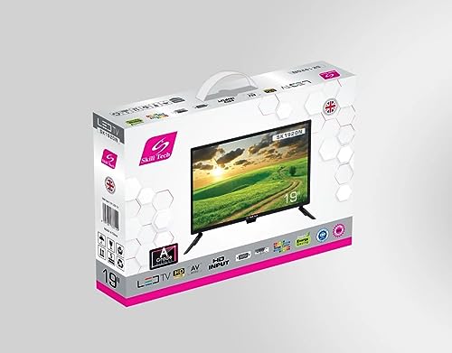SK1920N 19-Inch HD LED TV | 1440x960 Resolution, HDMI/USB/VGA Input, 2W Dual Speakers, Multi-Language OSD, 16:9 Display, Energy Efficient, PC Monitor Compatible