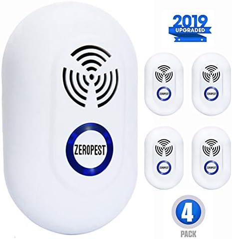 2019 UPGRADED Ultrasonic Pest Repeller Plug-in 4 Pack Electronic Repellent Effective in Repelling Mosquitoes, Mice, Ants, Bugs, Rats, Roaches, Spiders, Flea, Insect | Non-Toxic Human and Pet Safe