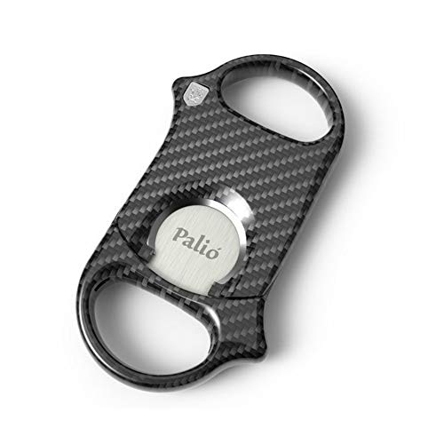 Palio Composite Cigar Cutter, Guillotine, Stainless Steel Blades, Up to 60 Ring Gauge, Carbon Fiber (Best Cigar Cutters On The Market)