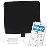 Winegard Flatwave Amped Pro - HDTV Indoor Antenna with Bluetooth Signal Meter
