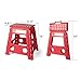 Acko 16 Inches Super Strong Folding Step Stool for Adults and Kids, Red Kitchen Stepping Stools, Garden Step Stool, Holds up to 330 LBS