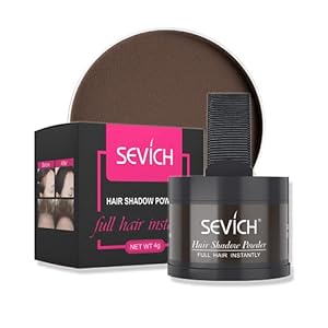 Instantly-Hair-Shadow-Sevich-Hair-Line-Powder-Quick-Cover-Grey-Hair-Root-Concealer-with-Puff-Touch-4g-Dark-Brown Instantly Hairline Shadow - SEVICH Hairline Powder, Quick Cover Grey Hair Root Concealer, Eyebrows & Beard Line, Hair…