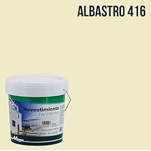 Revestimiento liso fachadas colores Moype - 4 L, Alabastro: Amazon.es