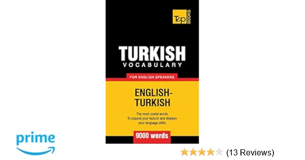 Turkish Vocabulary For English Speakers 9000 Words Andrey - 