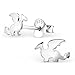 Cute Dragon Silver Small Earrings Girls Post Studs Stering Silver 925 (Sterling Silver)