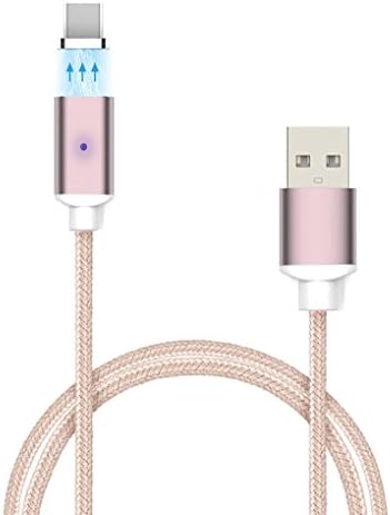 Magnetic Type-C Cable,Robest Nylon Braided Magnetic Cable (3.3ft) Type-C Micro USB Cable for LG G5 V20,Nexus 5X 6P,Google Pixel XL,Huawei P9 Plus,OnePlus 2 3,More Type C USB Devices. (Rose Gold)