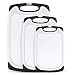 Plastic Cutting Board,oobest 3 Piece Chopping Board Plastic Cutting Board Set with Non-Slip Feet and Deep Drip Juice Groove -Dishwasher safe -Decorated your kitchen(Black) primary
