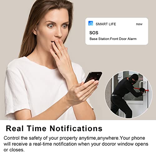 Somaita Wireless WiFi Smart Home Loudly Alert Security DIY Alarm Zigbee System Kit Compatible with Siri Alexa GoogleHome APP Control for Home Apartment Safe