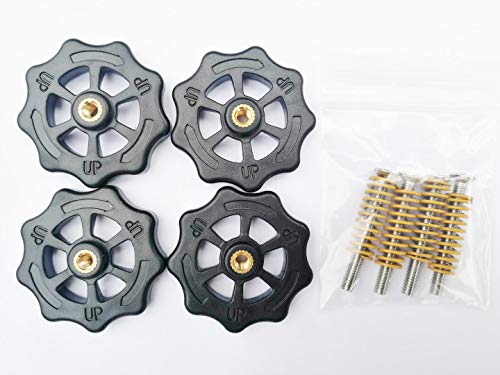 Befenybay 4PCS Upgraded Hand Twist Leveling Nut Diameter 40mm+ 4PCS Hot Bed Light Load Compression Mould Die Springs + 4PCS M4X35 Screws for 3D Printer - Thumbnail 7