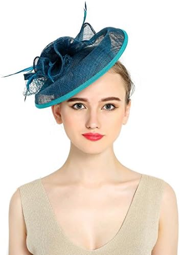 KAXIDY Ladies Hats Fascinators Hair Clips Feather Party Flower Hair Fascinators Wedding Feather Hats