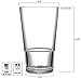 Drinique Caliber Cooler Unbreakable Tritan Tumbler Glasses, 22 oz. (Set Of 4), Clear,CAL-CO-CLR-4