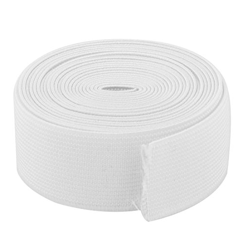 uxcell Polyester Tailor Springy Stretchy Knitting Sewing Elastic Band Strap 2.73 Yards White