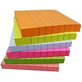 Creatiburg Sticky Notes with Lines 3 inch X 3 inch 6 Assorted Bright Color Lined Self-Stick Notes, 100 Sheet/Pad 6 Pads/Pack, Easy Post Note Individually Wrapped, Great Office Supplies
