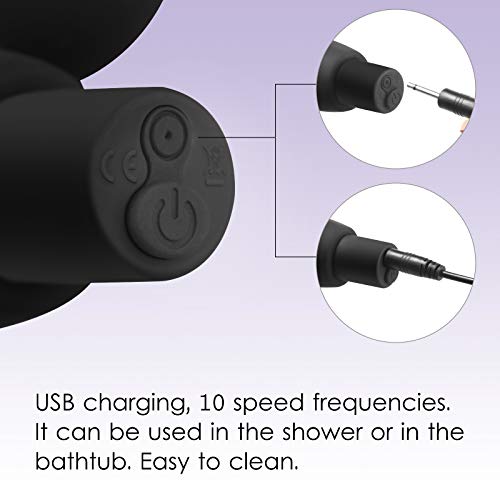 Vibrating Anal Beads Butt Plug, G-spot Clitoris Prostate Vibration, Simultaneous Stimulation Vagina and Anus, Anal Vibrator Sex Toy for Men, Women, Couples