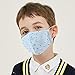 UNIME Kids Cotton Mouth Mask Adjustable Anti Dust Mouth Mask,Kids Cotton Face Mask Reusable Mask Anime Face Mask Washable Mask Cute Dustproof Mask for Kids Toddlers Teens Children,Blue Star