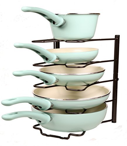ACE HOME Kitchen Storage Solutions Cabinet Pan Rack Organizer - Bronze