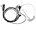abcGoodefg Walkie Talkie Earpiece with Mic PTT, 1 Pin 2.5mm Covert Acoustic Tube Ear Piece Headset for Police Radios Law Enforcement Compatible with Motorola MH230R MH230TPR MR350R MS350R (2 Pack)