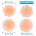Nipple Covers 6 Pairs,Nipple Silicone Petals,Silicone Pasties For Women Reusable Breast Petals And Round Adhesive Invisible Cover (3 Pair Flower + 3 Pairs Round)