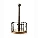 Pfaltzgraff Anvil Wire And Acacia Wood Paper Towel Holder, 13.25-Inch, Antique Black