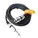 Tisino Female XLR to 1/4 (6.35mm) TS Mono Jack Unbalanced Microphone Cable Mic Cord for Dynamic Microphone - 16 FT/5 Meters