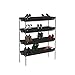 Umbra Shoe Sling, Stacking Shoe Rack Organizer - Two-Tiered Shoe Rack with Textile Slings, Holds up to 18 Pairs of Shoes, Black,4.565