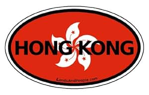 Amazon.com Hong Kong Flag Car Bumper Sticker Decal Oval 