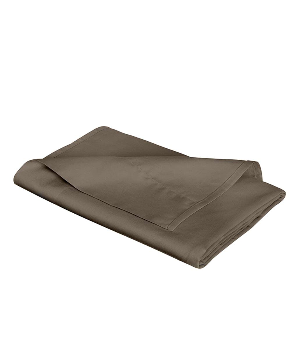 Fleuresse Plain Colours Flat Sheet, Mako satin, Espresso, Special Sizes — image 1