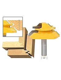Juego de herramientas de cortador de madera con brocas de enrutador de 1 2 vástago, con bloqueo de 45 grados.