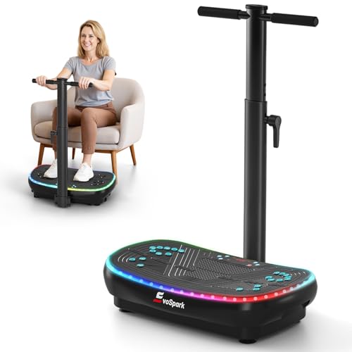 Vibrationsplatte 4D PRO 7-in-1 Vibrationsplatte Testsieger 2025 mit 900W Dreifachmotorsystem, Ganzkörper-Vibrationsplatte mit 9 coolen LED-Lichtern,55