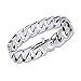 LEADCIN JOYEN Men's Chain Bracelet 316L Stainless Steel Curb Link 15mm Width, Silver Color