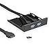 RosyMyth USB 3.0 Front Panel Floppy disk bay 20 Pin 2 Ports hub Bracket Cable Color Black