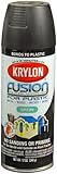 Krylon K02421007 Fusion for Plastic Spray Paint, Satin Black