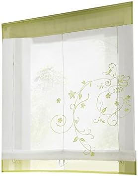 Usaboutall Roman Leaves Embroidered Window Curtain Set Blinds Door Screen Room Devider