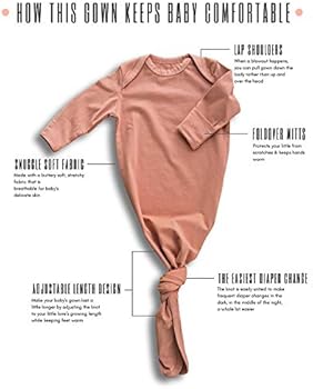 newborn girl knotted gown