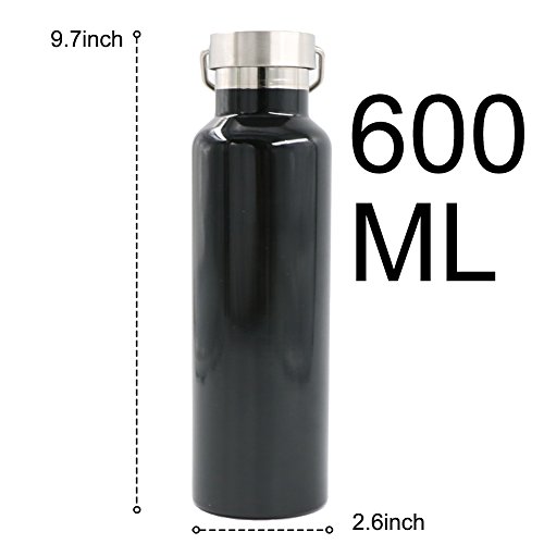 AUOON 304 Stainless Steel Water Bottle with Rubber Bottom Runners