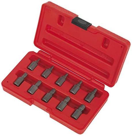 Sealey Ak8181 Multi Spline Screw Extractor Set 10Pc, Multi-colour, X-Large - Image 3
