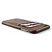 Dockem Card Case for iPhone 6S Plus - Vintage Synthetic Leather Wallet Case, Ultra Slim Professional Executive Snap On Cover with 2 Card Holder Slots, Brown