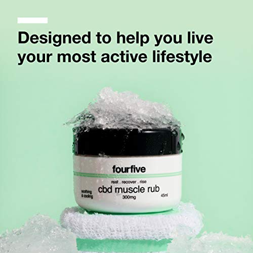 fourfive CBD Muscle Rub 300mg (High Strength) with Cooling Menthol & Vitamin E for Muscle Relief, Natural & Vegan Friendly - 45ml - Image 3